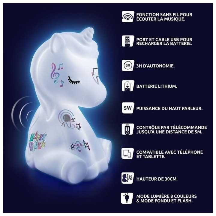 CANAL TOYS - Studio Creator - Enceinte licorne lumineuse - INF 006