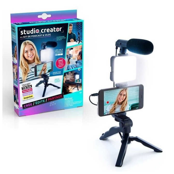 Kit de Vlogging - Studio creator - Kit de Podcast & Vlogging avec lumi