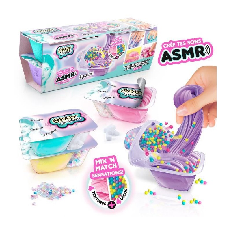 CANAL TOYS - Crazy Sensations ASMR Kit de 4 textures satisfaisantes