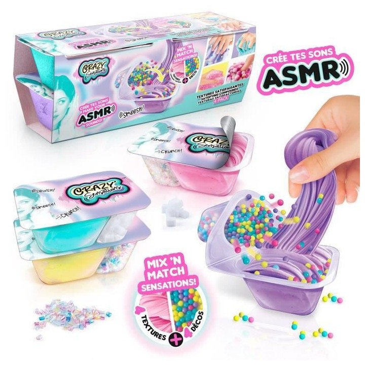 CANAL TOYS - Crazy Sensations ASMR Kit de 4 textures satisfaisantes