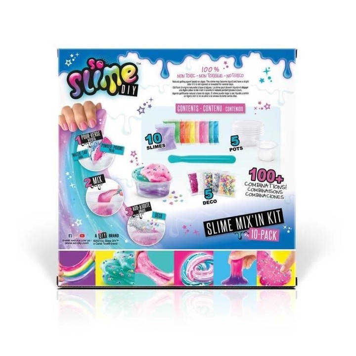 CANAL TOYS - Slime - Mix'in Kit - Pack 10 Slimes