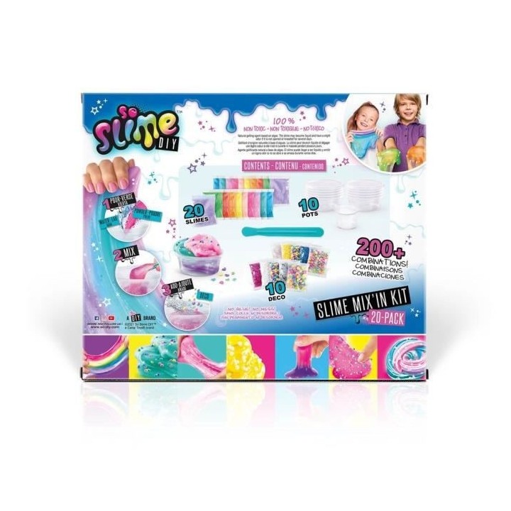 Slime DIY Pack 20 Slimes Mix'in Kit - CANAL TOYS