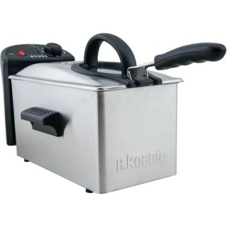 Friteuse électrique HKoeNIG - DFX300 - 3 L - 2100 W - Acier inoxydabl
