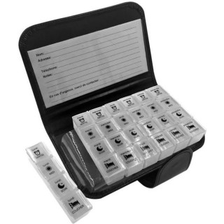 Pilulier 28 cases AUTONOMIE ET BIEN eTRE TMI 7981 - Avec housse de ran