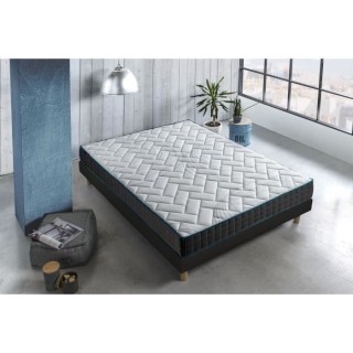 DEKO DREAM GRAPHENE Ensemble Matelas + Sommier 140x190 cm + 2 Oreiller