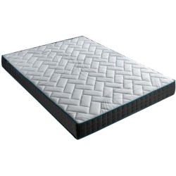 DEKO DREAM GRAPHENE Ensemble Matelas + Sommier 140x190 cm + 2 Oreillers - 580 ressorts ensachés - Confort