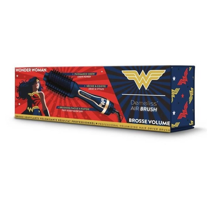 Brosse soufflante volumisante DEMELISS - Design wonder woman - 1200w -