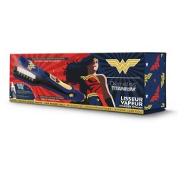 Lisseur vapeur DEMELISS - design exclusif wonder woman - 150°c a 230°c - Peigne amovible - réservoir 40ml - 1 soin naturel av