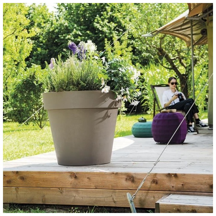 Pot de fleur VASO LIKE R DEROMA - 58 cm - Camel