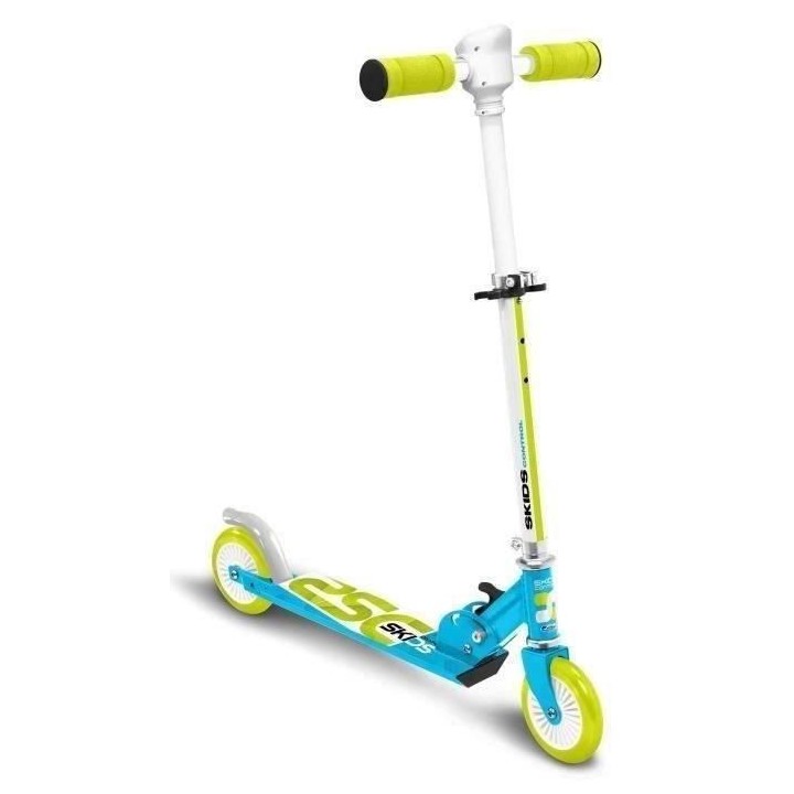 Trottinette pliable avec compteur de vitesse - bleu - Skids Control