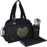 BABY ON BOARD Sac a langer Simply Premium + accessoires - Noir coeur doré