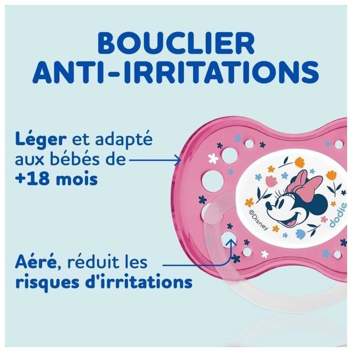 Dodie Sucette Anatomique +18m Minnie Lot de 2