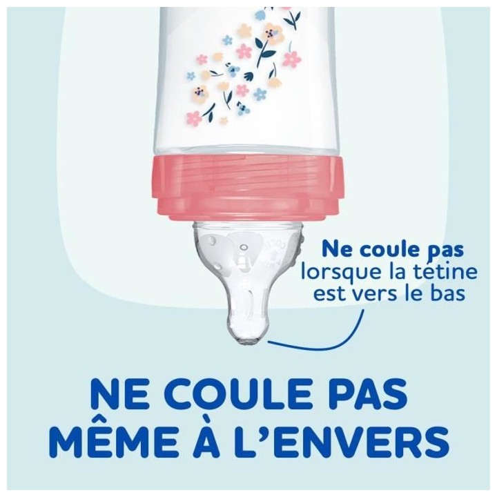 Lot de 3 Biberons DODIE Anti-Colique Initiation+ - Minnie - 270ml - 0-