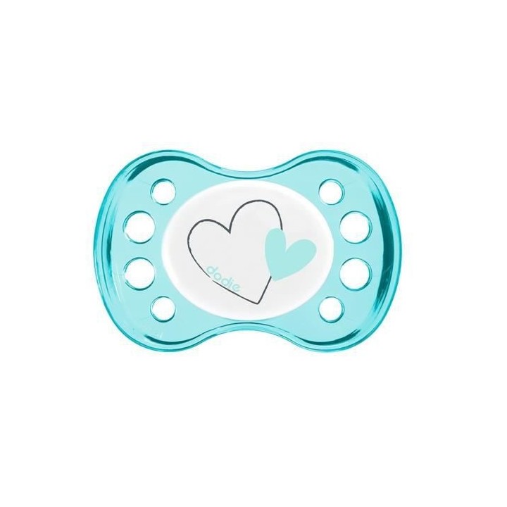 Dodie Sucette Anatomique Naissance +0m Coeur Bleu