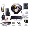 Baby on board - sac a langer - Doudoune Bag noir- sac 24h ouatiné et déperlant tapis a langer, sac repas thermo, trousse acces