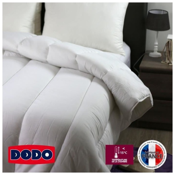 DODO Couette tres chaude 450g/m² SUPER ACTIWARM 200x200 cm blanc