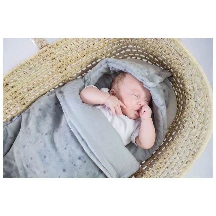 DOMIVA Nid ange Indoor - Jersey 100% coton - Réglable - Gris imprimé