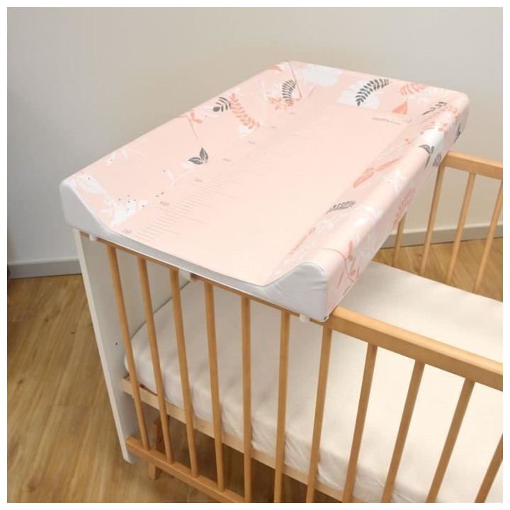 DOMIVA Plan a langer Toise imprimé - PVC - Matelas intégré - Peche