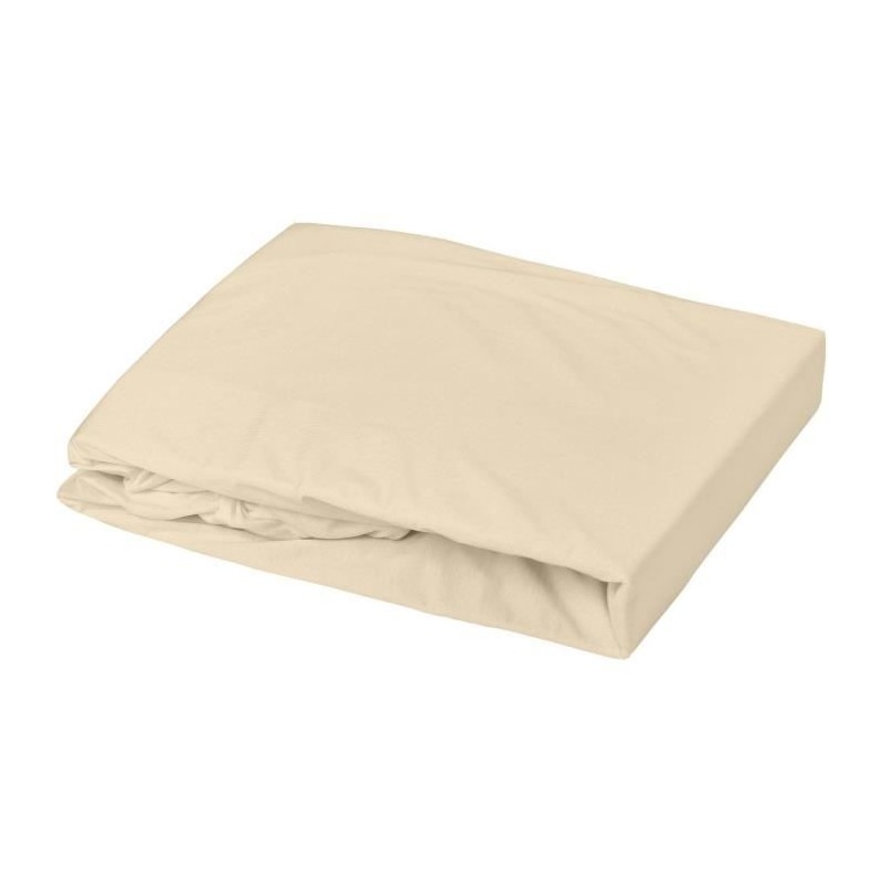 DOMIVA Drap housse + Alese Uni - 100% Coton - oeko-Tex - Blanc/Cailloux - 60 x 120 cm