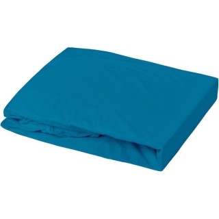 DOMIVA Drap housse + Alese Uni - 100% Coton - oeko-Tex - Blanc/Canard