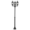 BRILLIANT - ISTRIA Lampadaire extérieur coloris noir - aluminium/verre E27 3x60W