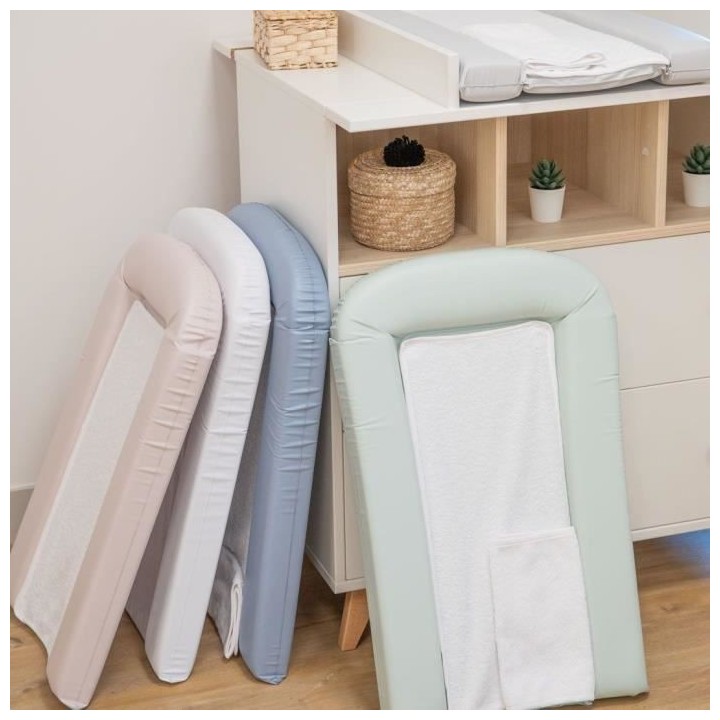 MATELAS a LANGER PVC AVEC 2 ÉPONGES AMOVIBLES/CONFORT 42x70 cm BLEUET