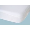 DOMIVA Drap housse tout en 1 Uni - Jersey - Imperméable - Blanc - 40 x 80 cm