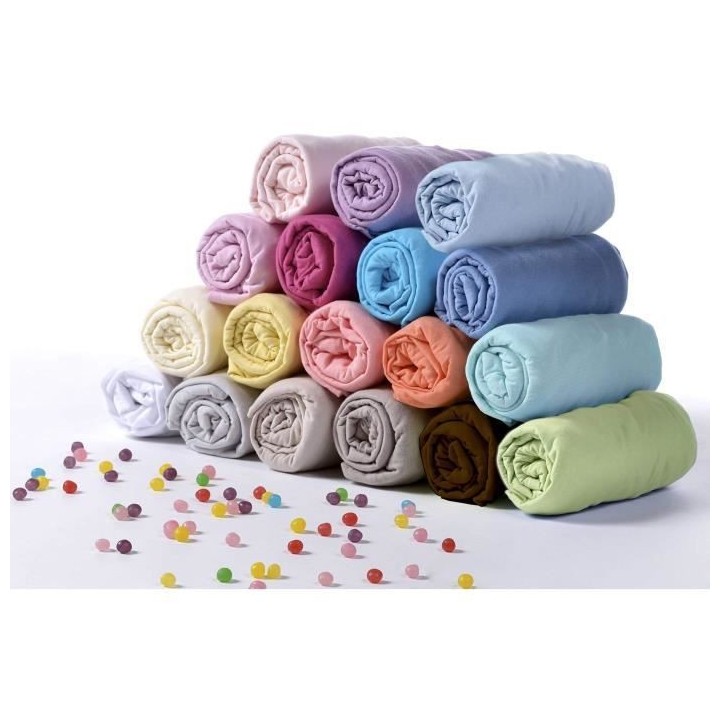 DOMIVA Drap-housse imperméable - Rose - 60x120 cm