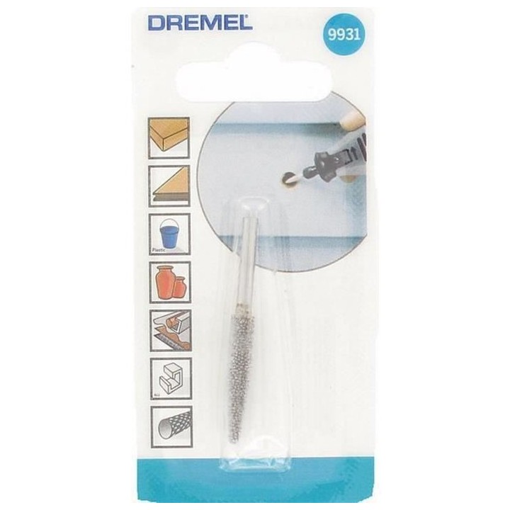 Fraise en Carbure de Tungstene a dents structurées DREMEL 9931 (Pour