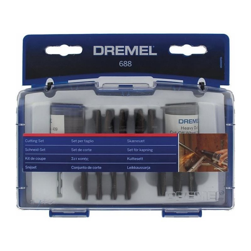 Coffret 69 accessoires DREMEL 688 (Coffret de découpe et tronçonnage pour Outils multi-usages)