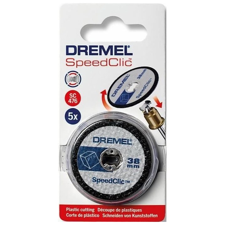 Lot de 5 disques DREMEL S476 EZ SpeedClic (ø 38mm, Epaisseur 1,2 mm p