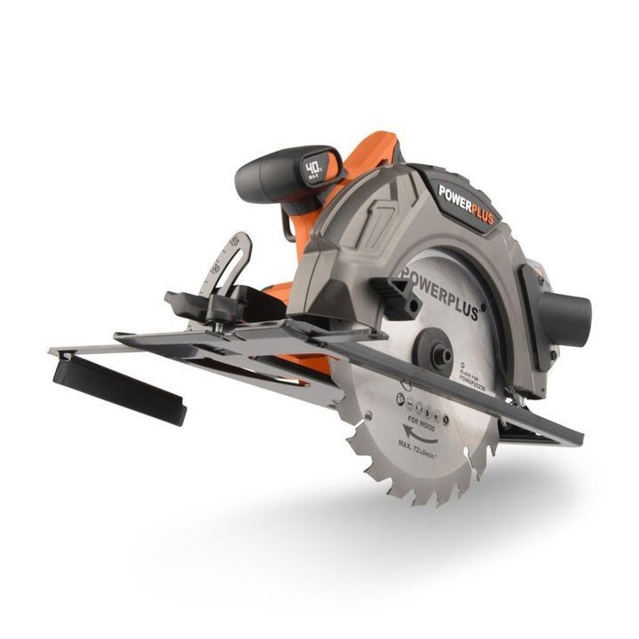 Scie circulaire sans fil 40V Ø185mm - DUAL POWER POWDP25230 - Livrée