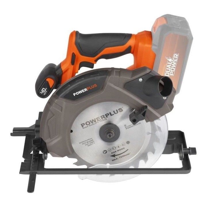 Scie circulaire sans fil 40V Ø185mm - DUAL POWER POWDP25230 - Livrée