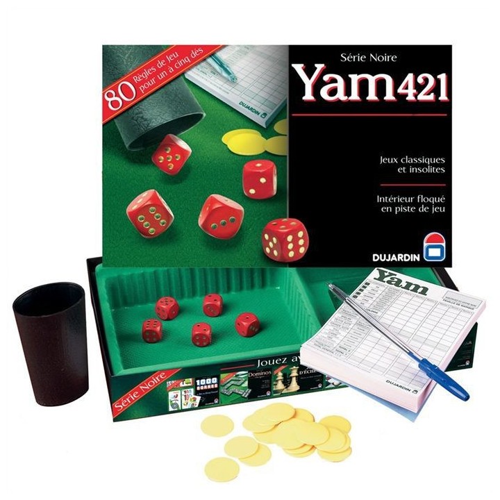 Yam 421 jeu de dés - Série noire - Jeu de société traditionnel - 5