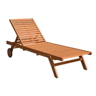 Bain de soleil en eucalyptus FSC - 1 personne - RAUHA - Marron