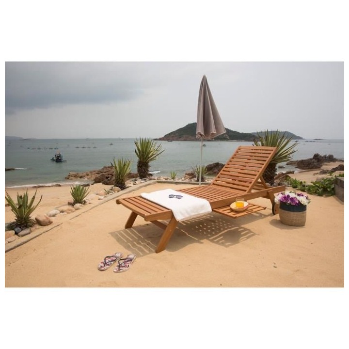 Bain de soleil en eucalyptus FSC - 1 personne - RAUHA - Marron