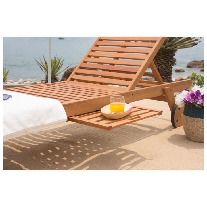 Bain de soleil en eucalyptus FSC - 1 personne - RAUHA - Marron