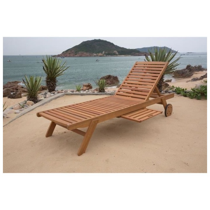 Bain de soleil en eucalyptus FSC - 1 personne - RAUHA - Marron