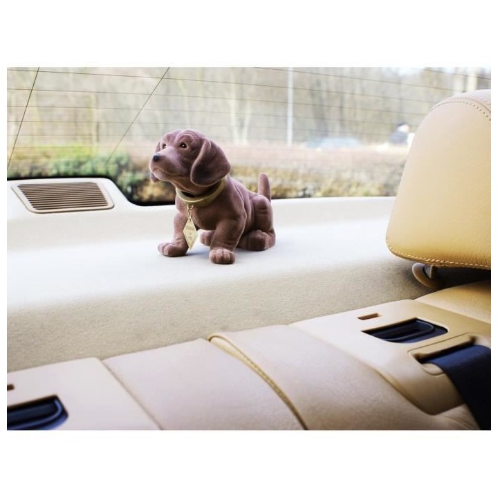 Chien a tete Qui bouge pour Plage arriere petit modele - 17 cm