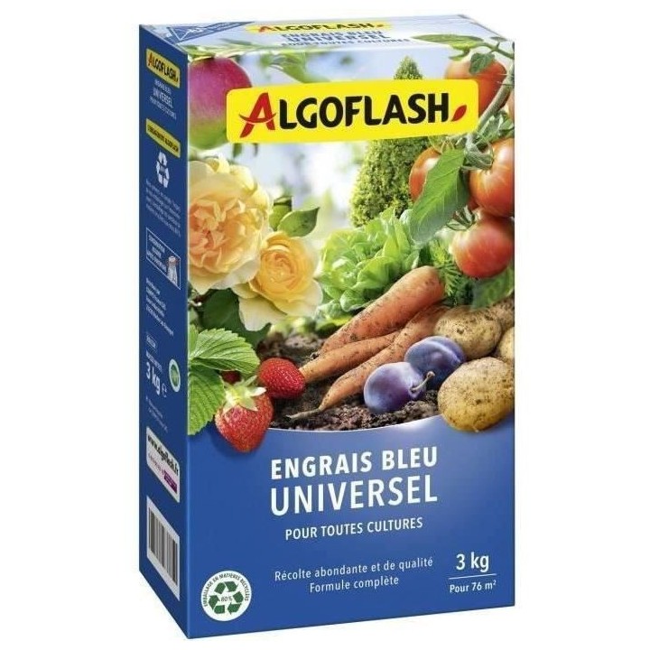 Engrais Bleu Universel - ALGOFLASH NATURASOL - 3 kg