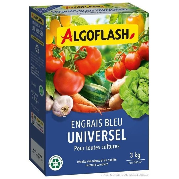 Engrais Bleu Universel - ALGOFLASH NATURASOL - 3 kg