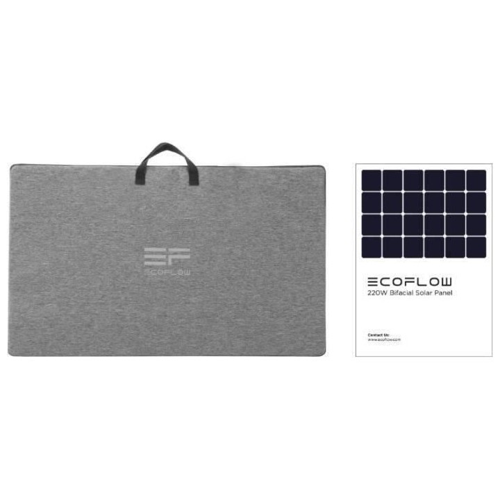 Panneau solaire 220W silicium monocristallin ECOFLOW IP68