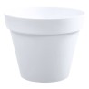 EDA Pot de fleur rond Toscane - Ø 30 x H 26 cm - 10 L - Blanc