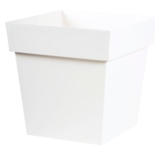 Pot de fleur EDA Plastique Carré TOSCANE Blanc 39 x 39 x H 39 cm 38 L
