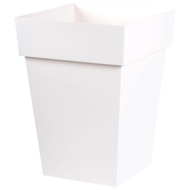 EDA Pot de fleur mi-haut carré Toscane - 39 x 39 x H 53 cm - 51 L - B