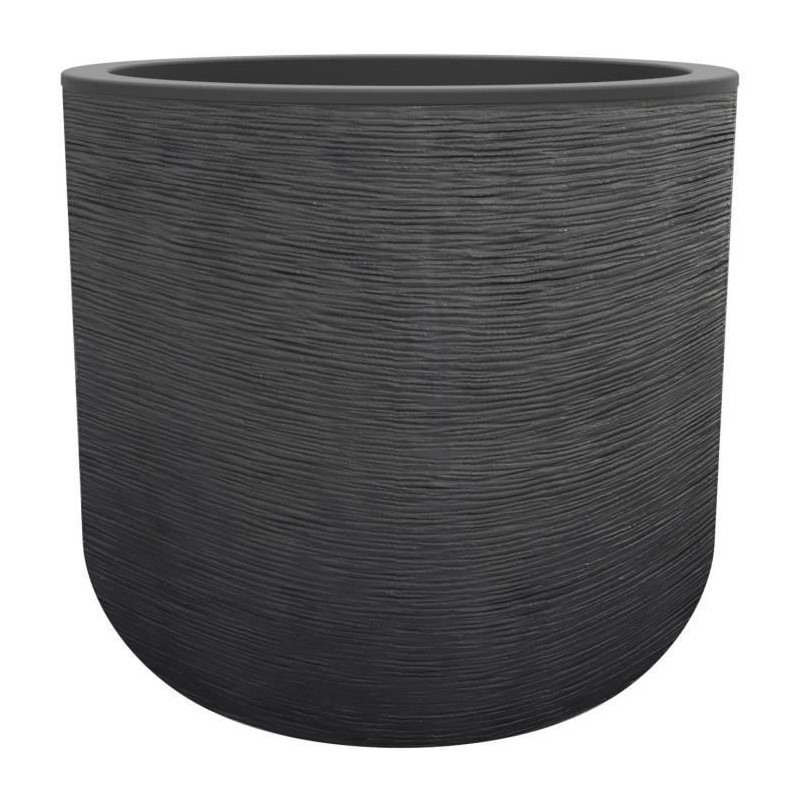 EDA PLASTIQUE - Pot rond 50 cm Graphit'Up - 67 L - Gris anthracite