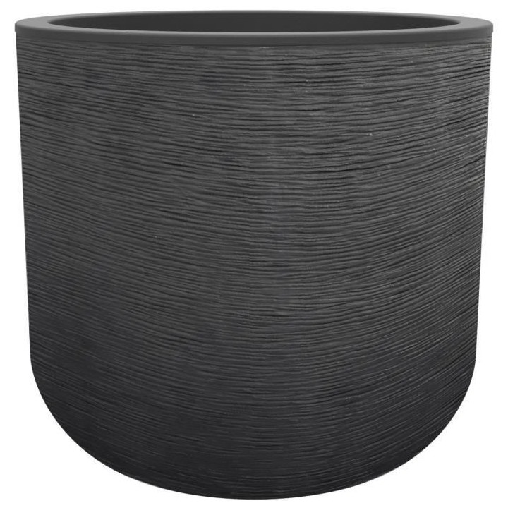 EDA PLASTIQUE - Pot rond 50 cm Graphit'Up - 67 L - Gris anthracite