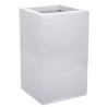 EDA Bac a Fleurs Carré Haut Graphit Up - 36 L - 29,5 x 29,5 cm x 49,5 cm - Blanc cérusé