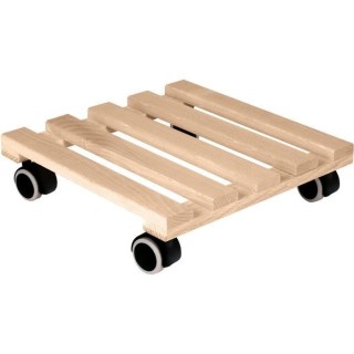 EDA Support a roulettes carré 40 x 40 cm en Bois - 4 roulettes - 40 x