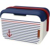 Lunch Cub - EDA - Mariniere 5L - Glaciere Isotherme Boite a Repas - Décor Marin - 32,6 x 19,9 x 18,9 cm